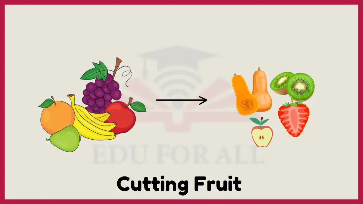 image showing Cutting Fruit as an example of PHYSICAL CHANGE