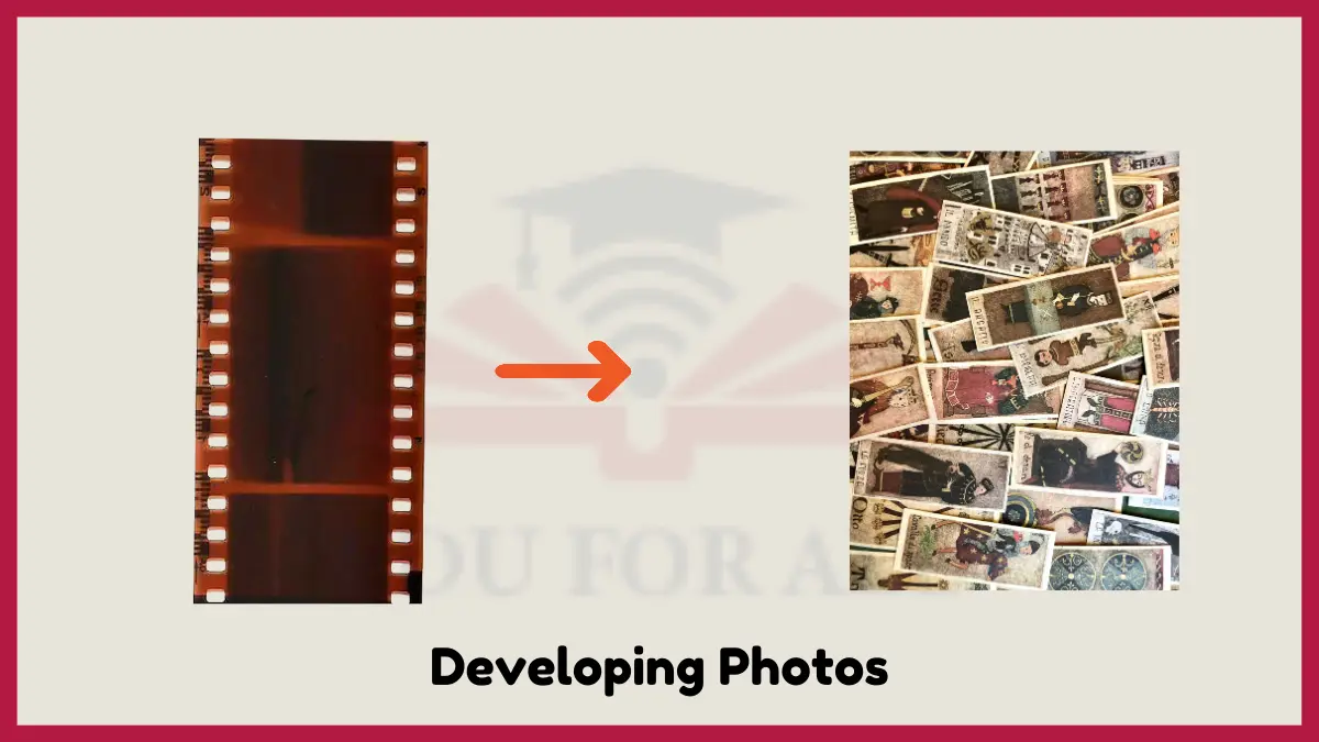 image showing Developing Photos as an example of chemical change