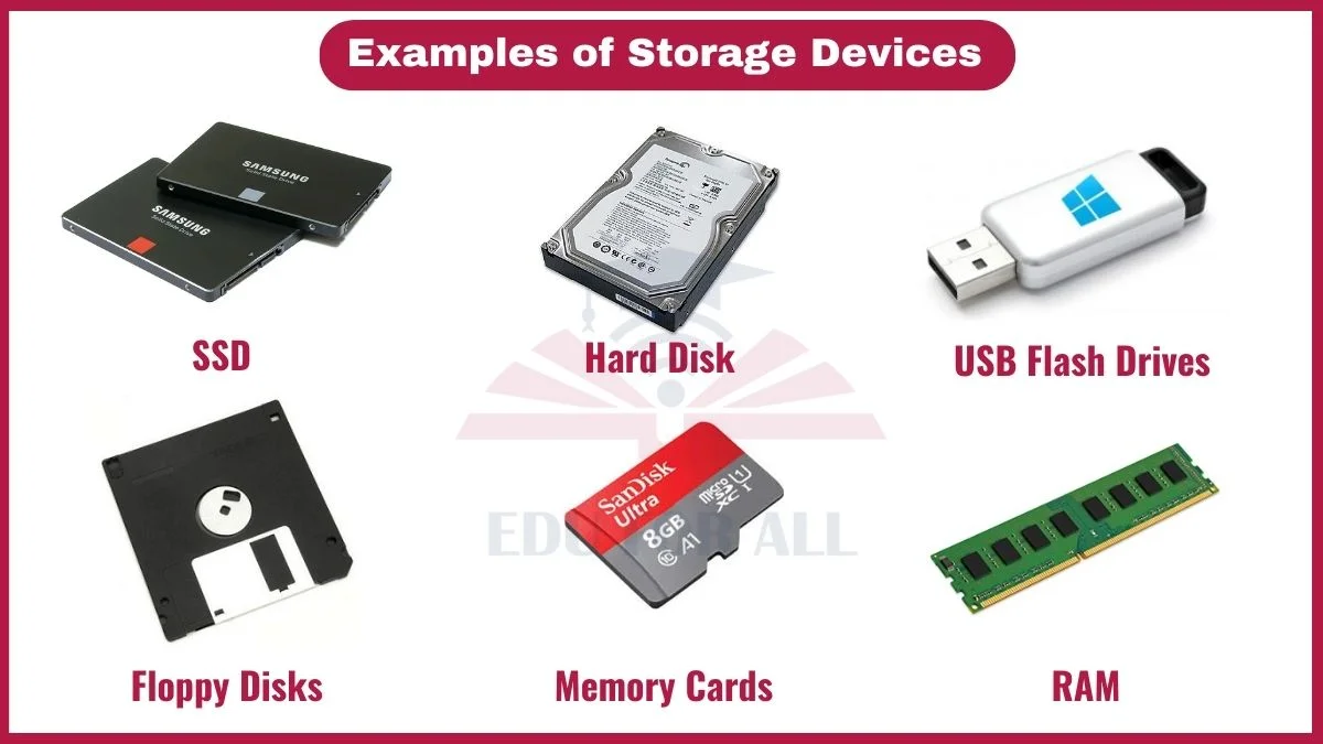 image showing Examples of Storage Devices