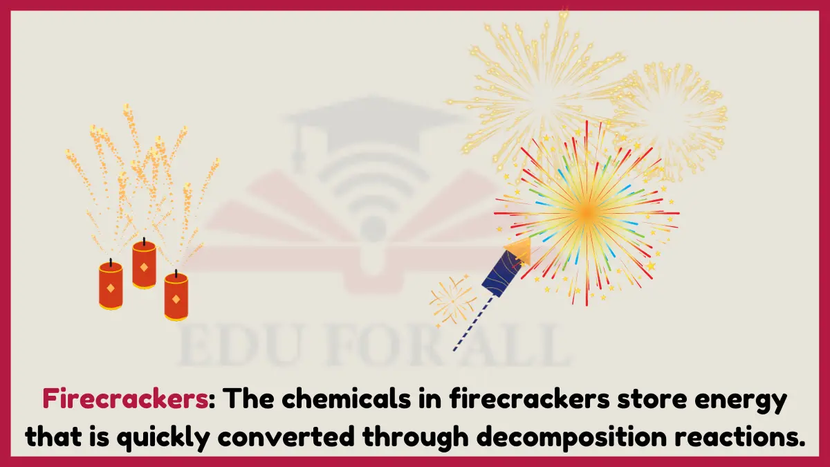 image showing Firecrackers as an example of chemical energy