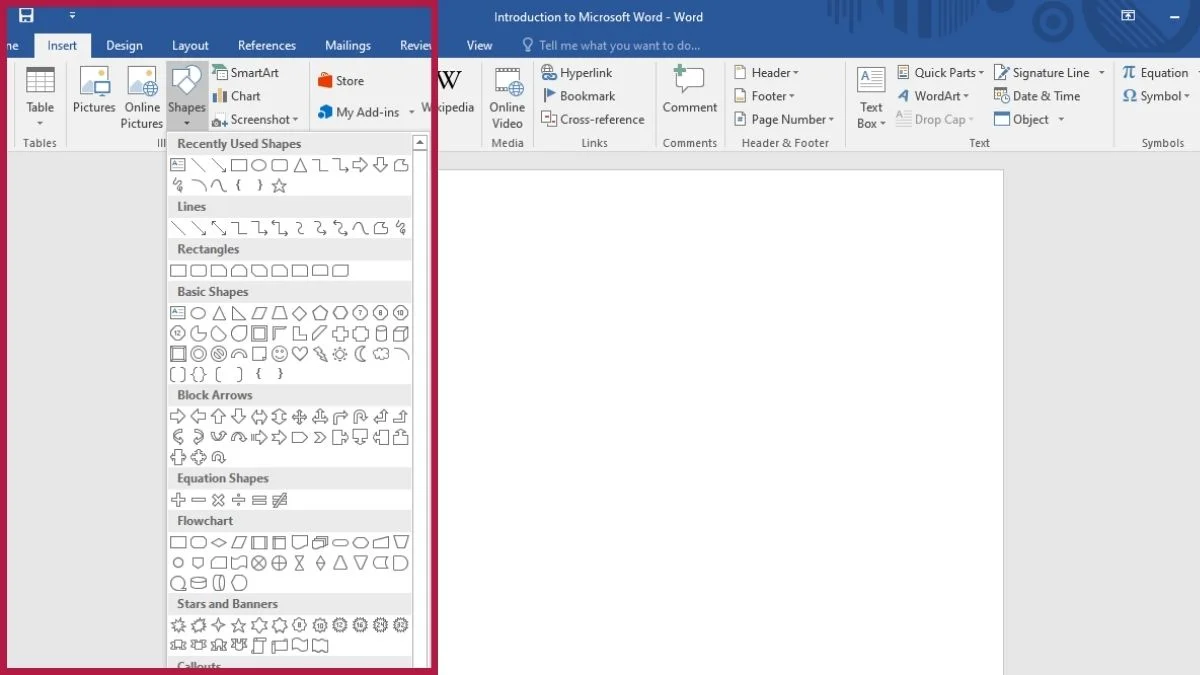 image showing Graphics and Multimedia Integration in ms word
