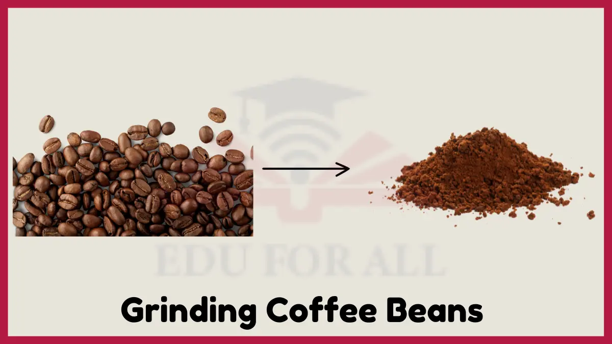 image showing Grinding Coffee Beans as an example of PHYSICAL CHANGE