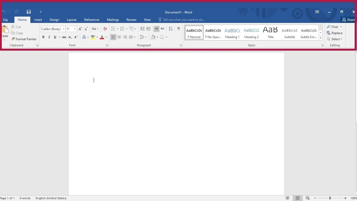 image showing Navigating the Ribbon and Toolbars of ms word