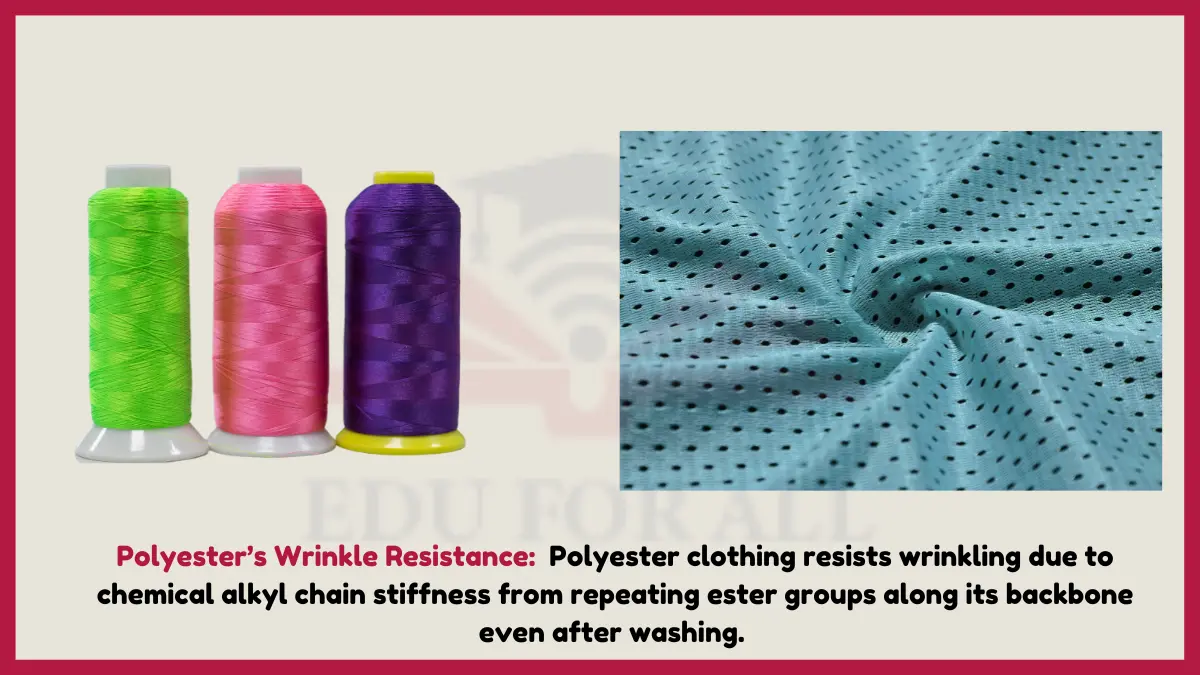 image showing Polyester’s Wrinkle Resistance as an example of chemical properties