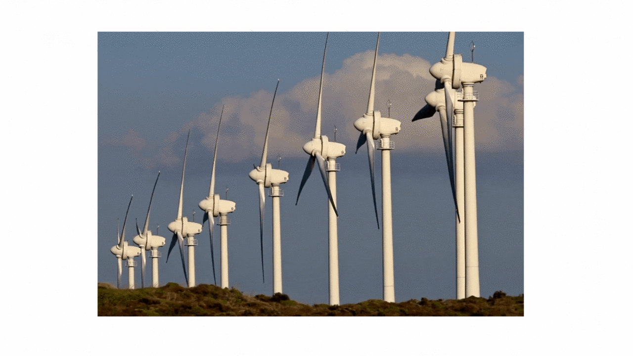 wind turbines as example of kinetic energy gif
