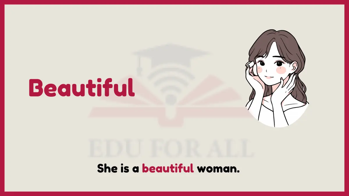 image showing Beautiful as an example of adjective