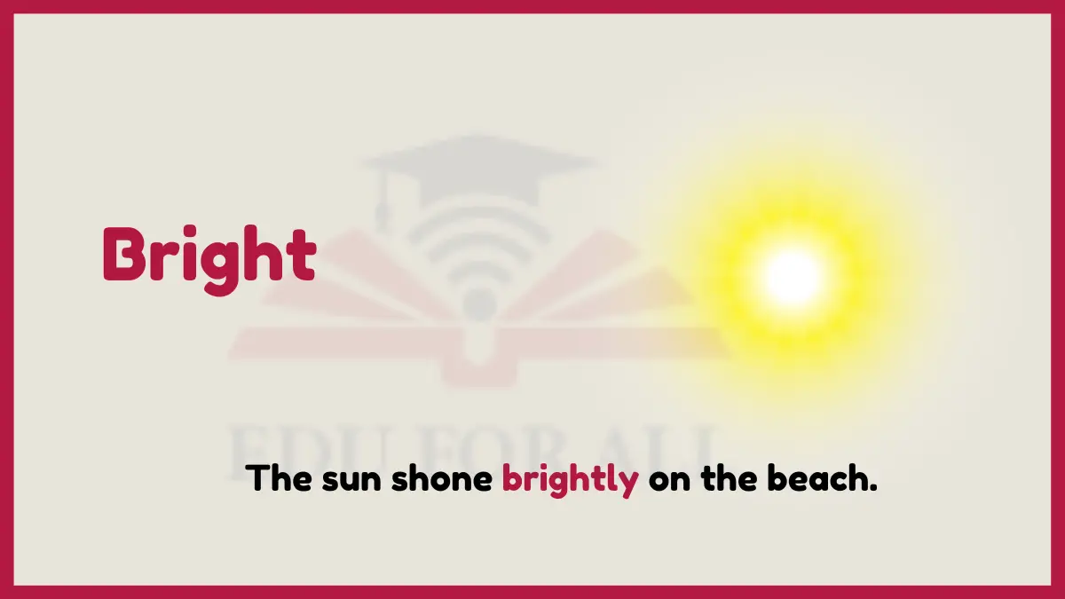 image showing Bright as an example of adjective
