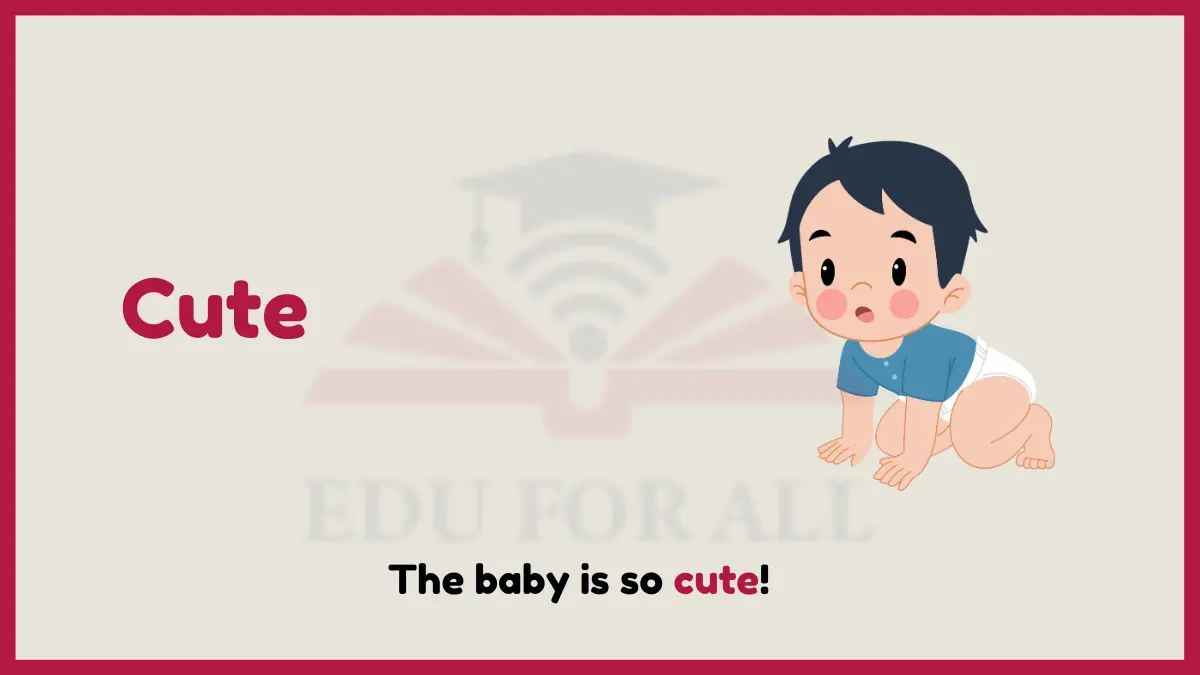 image showing Cute as an example of adjective