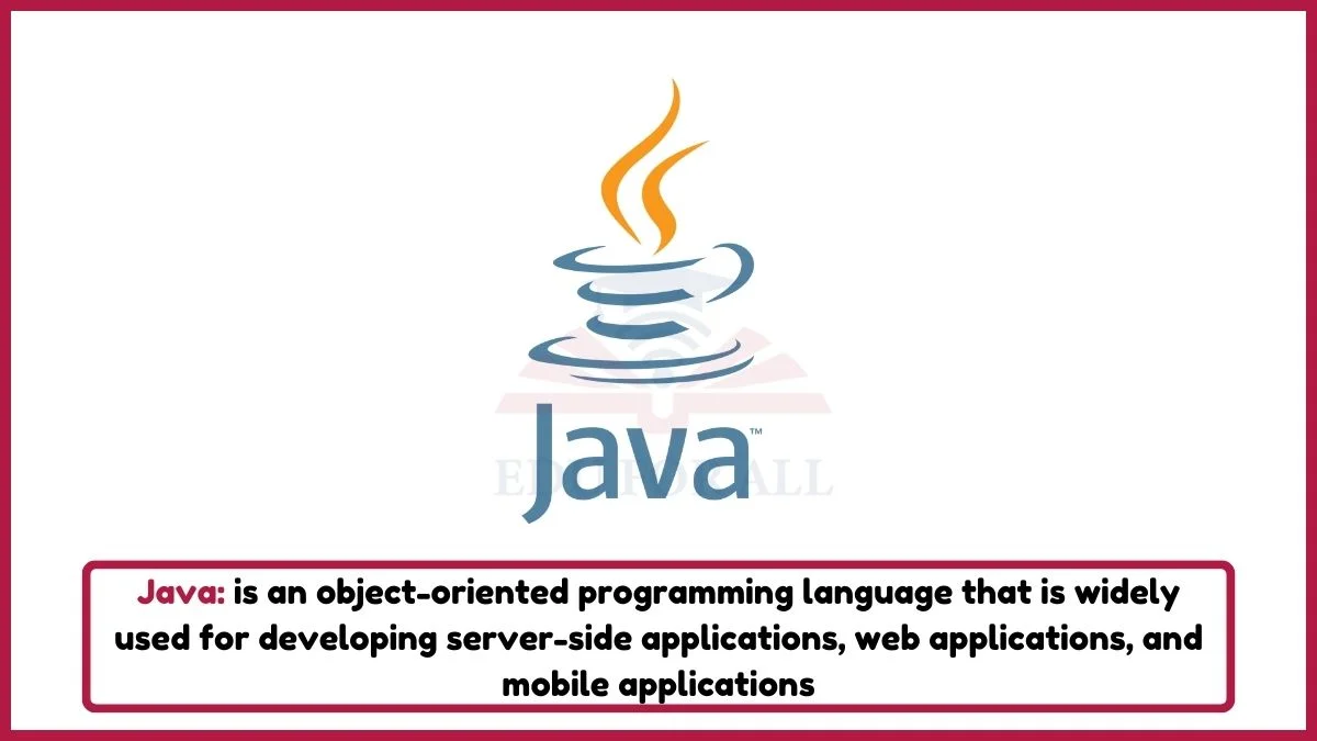 image showing java as a example of programming language