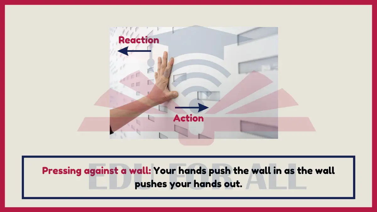 image showing Pressing Against a Wall as an Example of Newtons Third Law