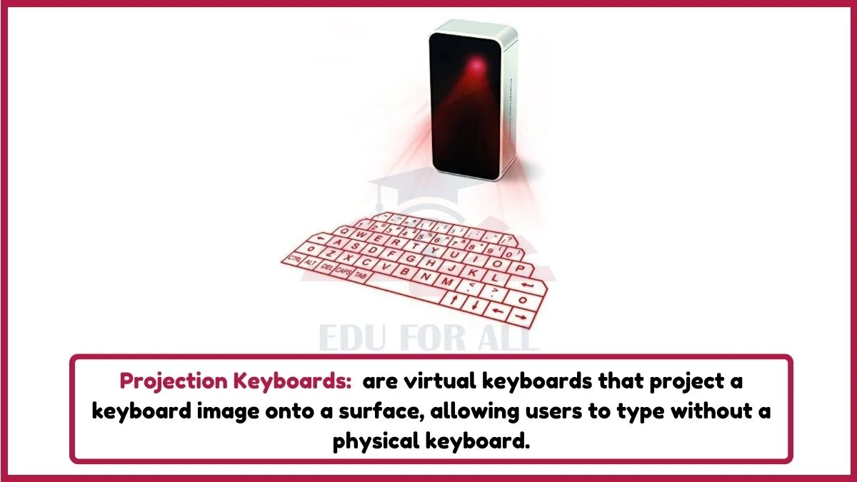 image showing Projection Keyboards as an example of output devices