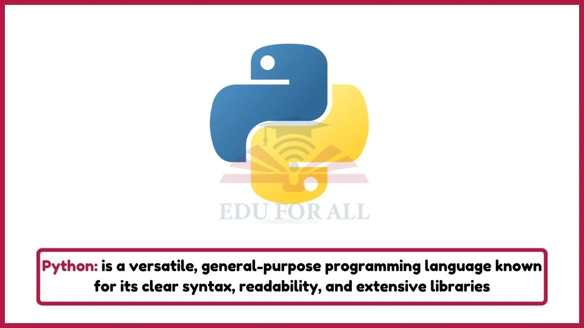 image showing python as a example of programming language
