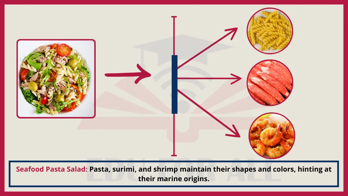 image showing Seafood Pasta Salad as an Example of Heterogenous Mixtures
