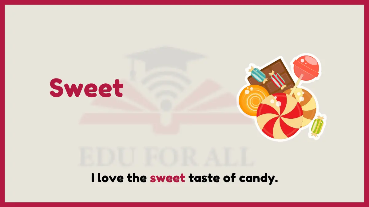 image showing Sweet as an example of adjective