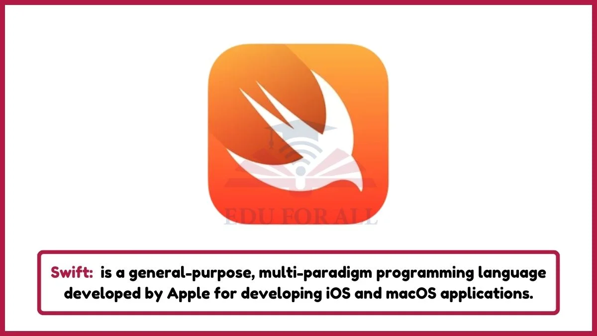 image showing swift as a example of programming language