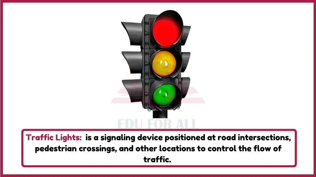 image showing Traffic Light as an example of output devices