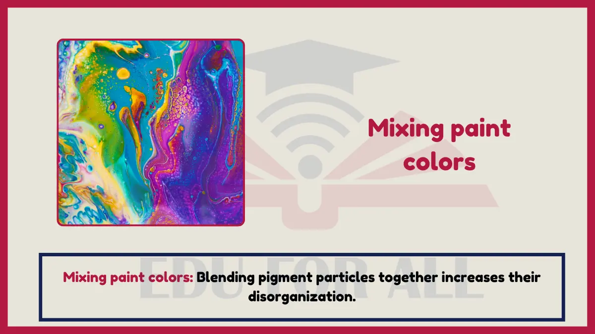 image showing Mixing paint colors as an example of entropy