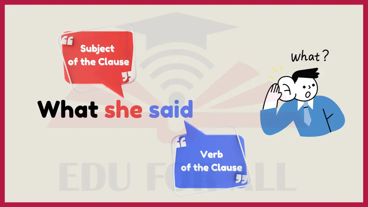 image showing What she said as one of most common examples of Noun Clauses 