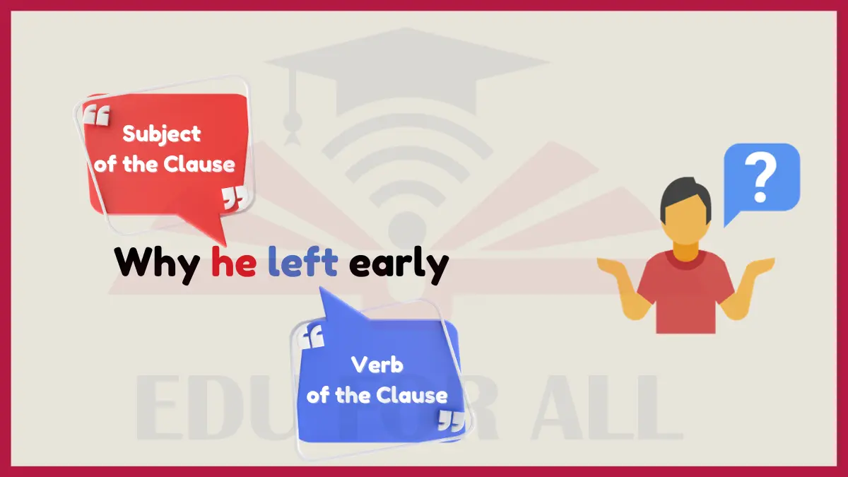 image showing Why he left early as an example of Noun Clauses 